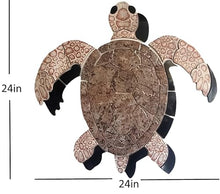 Brown Sea Turtle Family Porcelain Swimming Pool Mosaic