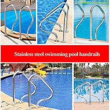 Stainless Steel Handrails for Inground Pools Entrances with 3-Bends of Humanized Handles Safety Rails Easy to Install (Thickness:1.2mm) ()