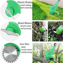 Cordless Grass Strimmer Electric Lawnmower Hand Push Lawn Mower 36V Lithium Battery Cordless Weed Electric Lawn Mower Push Type Electric Garden Tool Lawn Mower