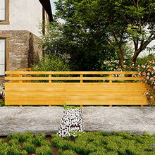 Garden Wooden Fence,1.6Cm Thick Heavy-Duty Waterproof Tree Edging Border,DIY Decorative Outdoor Landscape Partition for Paths Flower Bed,Yellow,4PCS(100X80CM)