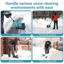 Electric Snow Blower,Featherlight Design Suits Every Family Member, Detachable Compact Size Stores Behind the Door, Clears Properties and Paths Fast 1Battery