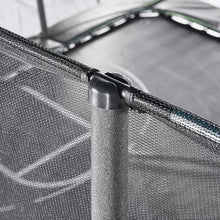 JumpKing Rectangle Trampoline with Basketball Hoops Black & Lime Green