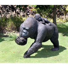 Design Toscano Lowland Gorillas Mother & Child Ape Statues Full Color