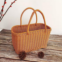 Picnic Baskets Fabric Portable Imitation Solid Basket, Shopping Basket, Picnic, Fruits and Vegetables，