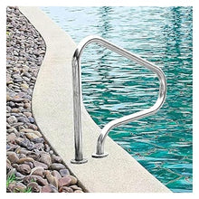 Pool Handrail Pool Stair Rail Pool Railings Swimming Pool Handrail for Inground Pool, Stainless Steel Silver,Rustproof Pools Safety Handrail Stair Railing