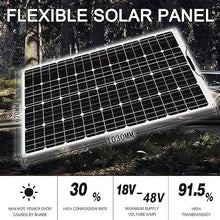 KZZAAO 1600 Watt Solar Panel Kit, 4 × 400 Watt Flexible Solar Power Panel Photovoltaic Module with 40A Solar Charge Controller