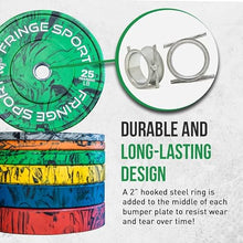 Fringe Sport Bumper Plates Set - Tie-Dye Tiger Stripe