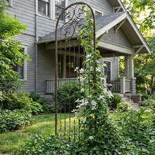 H Potter 8 Ft Tall Garden Trellis – Heavy Duty Iron Scroll Metal Privacy Screen for Climbing Roses, Clematis & Ivy – 96” H x 32” W Weather Resistant Outdoor Wall Decor