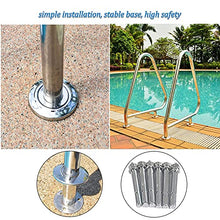 MSHOSAC Pool Handrail,304 Stainless Steel Staircase & Pool Handrail, Easy Mount Grab Rail with Complete Accessories, Durable Safety Railing for Swimming Pools & Steps