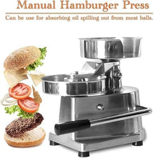 CVGfko Commercial Hamburger Press Patty Maker, Home Large Manual Burger Forming Machine Stainless Steel Grill Burger Press Tool,13cm