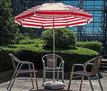 Umbrella Umbrella 8.2ft Striped Beach Umbrella, Oxford Cloth Garden Lawn Umbrella with 8 Steel Wire Ribs, Waterproof and Fade Resistant (Color : Yellow+White) (Red+White)