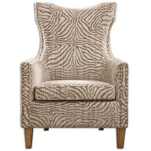 Diva At Home Plush Animal Pattern Armchair Brown