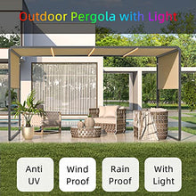 ZZYYZZ 3mx3m Pergola for Outdoor, Patio Gazebo with Aluminum Frame, Waterproof Top Canopy, 1.6m Adjustable Height Side Canopy, Backyard Sun Shelter,Green