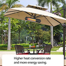 Patio Heater 3 Remote Control Power Settings Wall Mounted Infrared Electric Heater Space Warmer for Outdoor/Indoor Use Retail Stores Outdoor Restaurants Terrace Balconies 110V ()