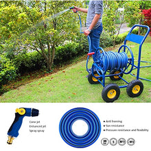ZCBYBT Garden Hose Reel Cart Kit Car Wash Cleaning Water Pipe Storage Rack With3/4''Hose for Lawns, Terraces and Farms,50m