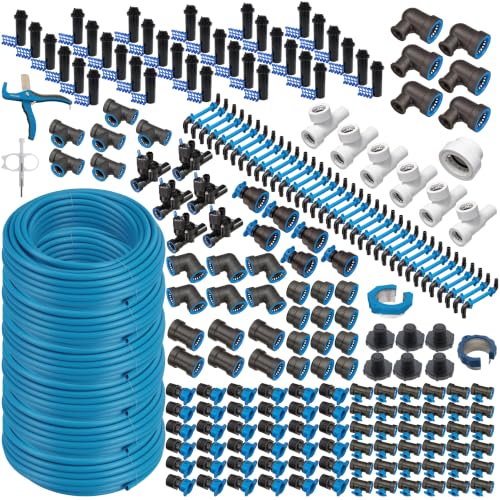 Blu-Lock 1" In-Ground Sprinkler System Kit with Push-Fit Fittings, Electric Valves, Rotor Sprinklers, DIY Install, Zones: 6