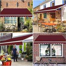 NYTFHMS Waterproof Polyester Canopy Fabric – Retractable Awning Canvas for Doors & Windows, Outdoor Shade Cover, Patio Sunshade, Market Umbrella Replacement Fabric,3.6x3