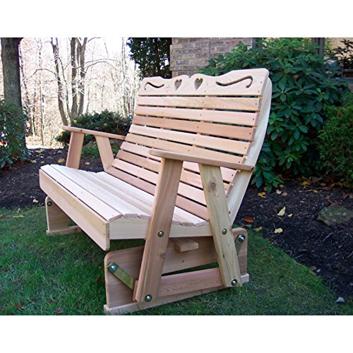 Creekwine Design Cedar Royal Country Hearts Rocking Glider 5" Red