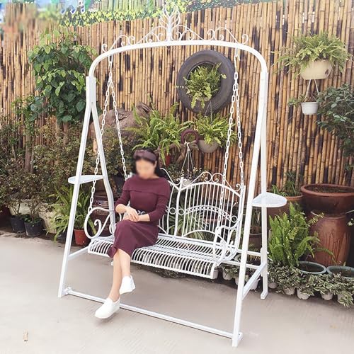 Wrought Iron Outdoor Swing, Double Balcony Hanging Chair, Hanging Basket, Garden and Indoor Rocking Chair, Wedding Decorations