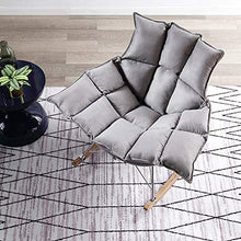 IIPOSAQQ Single Rocking Chair Smooth Rocking Motion Detachable Cushion Winter and Dual-use Sofa Recliner High Back Leisure Terrace Recliner