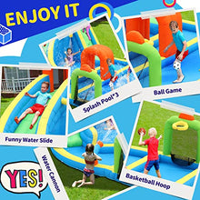 SunSports Inflatable Water Slide Park with Tunnel for Kids Outdoor