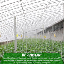 Farm Plastic Supply - String Reinforced 4 Year UV Resistant 10 mil Clear Greenhouse Plastic Sheeting - 4 Year UV Resistant Polyethylene Greenhouse Film, Hoop House Green House Cover (12' x 100')