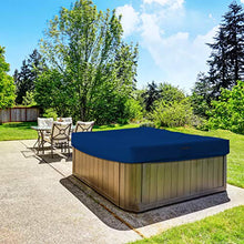 Hot Tub Cover Spa Cover 18 Oz Waterproof - 100% Weather Resistant Outdoor Square Spa Cover with Elastic for Snug Fit (14" H x 94" W x 94" D, Blue)