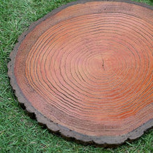 Round Decorative Wood Effect Garden Stepping Stone, Outside Log Texture Paving Stones Kits, Rustic Dimensional Foot Stone for Walkway Garden Pathway, Lawn Yard Home(7PCS)