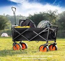Collapsible Wagon Folding Garden Trolley Cart Heavy Duty Wagon Shopping Cart for Outdoor Camping Fishing Pull Truck Garden Cart