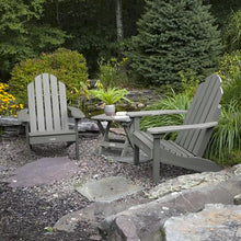 highwood Classic Westport Adirondack Chairs with Side Table, Coastal Teak