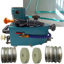 Qiokoith Electric Glass Edging Machine, 800W Portable Small Glass Edger Machine, for Marble Stone Tile (Blue)