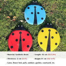 Resin Stepping Ladybug Stones for Kids Adults, Outdoor Garden Stepping Stone for Lawn Yard Flower Bed, Outside Square Clearance Decorative Step Stone