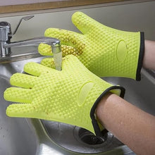 UOHLCX HBJWOV Silicone Glove With Lanyard Kitchen Grilling Gloves Oven Mitt Heat Resistant Non-slip Cooking BBQ Grill Baking