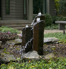Aquascape Mongolian Basalt Stone Fountain Columns Set of 3 Natural