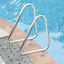 BSNANCA Pool Handrails Set of 2 Pool Rail 32x35.4 Inch Pool Railing 304 Stainless Steel Pool Handrail Humanized Swimming Pool Handrailp Cover & Drill Bit & Self-Taping Screws