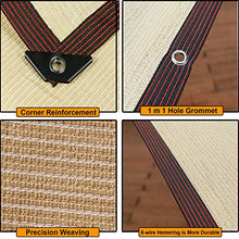 YSUEFIJO Shade Cloth Plant Net Cover 39.4x39.4ft Garden Shade Mesh Sunblock UV Resistant Net Beige Thicken Encryption 90% Shade for Plant Cover Pergola, Greenhouse, Heavy Duty with Grommets