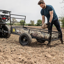Gorilla Carts Rugged Outdoor ATV Trailer Utility Garden Cart 1400 lb Capacity Black
