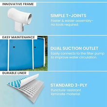 12ft x 30in Metal Frame Above Ground Swimming Pool Set with Filter Pump