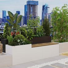 Park Planter Bench Multifunctional Storage Planter Bench Combo Integrated