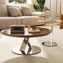 Chicken Couch End Table Round Coffee Table Balcony Stainless Steel Living Room Home Simple Coffee Table Modern Simple Side Table Corner Tables for Living Room(Side Table 50cm)