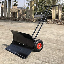 Snow Shovel Snow Pusher Shovel with Wheels| Heavy-Duty Snow Removal Vehicle for Road Surface Cleaning Snow Pusher