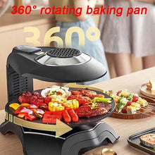 1400W Smokeless Barbecue Machine, Smokeless Electric Barbecue Grill with LCD Display Screen, 360° Automatic Rotating Baking Pan & Non-Stick, 1~80 Minutes & 80-280°C Adjustable, for Party