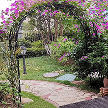 IBOWZ Metal Garden Arch Wrought Iron Garden Arbour, Heavy Duty Garden Arch Arbor Trellis, for Various Climbing Plant Roses Vines, Decorative Pergola Arbor, 7 Sizes