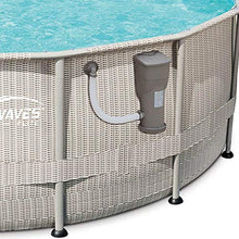 Summer Waves 20ft x 48in Above Ground Swimming Pool Set with Ladder & Cover Gray