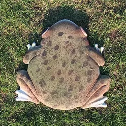 SGeneE Frog Shaped Stepping Stone for Garden Walkway, 30 X 32 Cm Animals Stepping Decorative Stone for Outside/Patio/Pathway/Yard/Pond Area/Porch