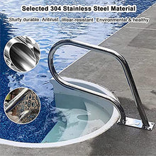 Easy-to-Install Handrails for Inground Pools Entrances 3-Bend Spa Rail Stainless Steel Deck Grab Ladder 81×57cm