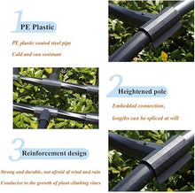 Metal Wedding Arch Heavy Duty Arched Flower Stand with Galvanized Steel Base Ideal for Weddings & Garden Decor(W250xH240cm/98x94in)