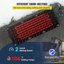 1pieces Heated Snow Melting Mats for Entrances - Various Sizes 12in/15.7in/20in/23.6in Outdoor Stairs- Non-Slip Winter Removal and Ice Melt Products -Snow Melting Mats, for Winter Snow Removal ( Color