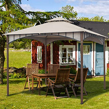 10 ft. x Steel Outdoor Patio Gazebo for Shade and Rain, Waterproof Soft Top Metal