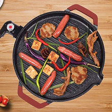 Round Grill Outdoor Charcoal Full Stainless Steel Korean Smokeless Household Commercial Pan Fry